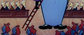 Screenshots from the 1960 Terrytoons cartoon The Misunderstood Giant
