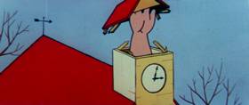 Screenshots from the 1960 Terrytoons cartoon The Misunderstood Giant
