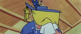 Screenshots from the 1960 Terrytoons cartoon The Misunderstood Giant