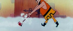 Screenshots from the 1960 Terrytoons cartoon The Misunderstood Giant