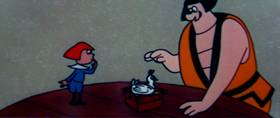Screenshots from the 1960 Terrytoons cartoon The Misunderstood Giant