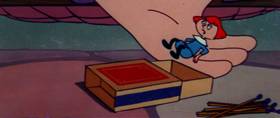 Screenshots from the 1960 Terrytoons cartoon The Misunderstood Giant