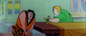 Screenshots from the 1960 Terrytoons cartoon The Misunderstood Giant
