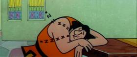 Screenshots from the 1960 Terrytoons cartoon The Misunderstood Giant