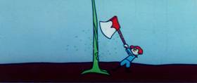 Screenshots from the 1960 Terrytoons cartoon The Misunderstood Giant