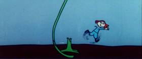 Screenshots from the 1960 Terrytoons cartoon The Misunderstood Giant