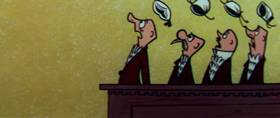 Screenshots from the 1960 Terrytoons cartoon The Misunderstood Giant