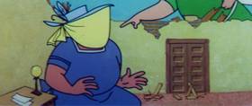 Screenshots from the 1960 Terrytoons cartoon The Misunderstood Giant