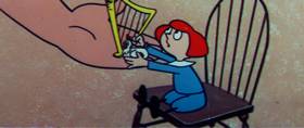 Screenshots from the 1960 Terrytoons cartoon The Misunderstood Giant