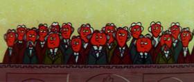 Screenshots from the 1960 Terrytoons cartoon The Misunderstood Giant