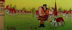 Screenshots from the 1960 Terrytoons cartoon The Misunderstood Giant