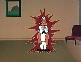 Screenshots from the 1960 King Features Productions cartoon Voo-Do To You Too