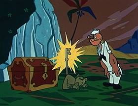 Screenshots from the 1960 King Features Productions cartoon Voo-Do To You Too