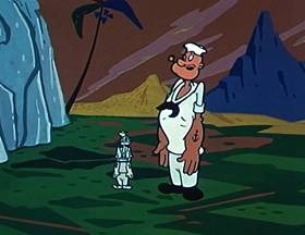 Screenshots from the 1960 King Features Productions cartoon Voo-Do To You Too