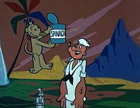 Screenshots from the 1960 King Features Productions cartoon Voo-Do To You Too