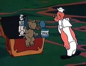 Screenshots from the 1960 King Features Productions cartoon Voo-Do To You Too