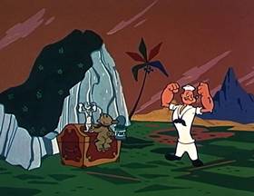 Screenshots from the 1960 King Features Productions cartoon Voo-Do To You Too