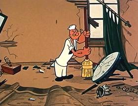 Screenshots from the 1960 King Features Productions cartoon Voo-Do To You Too