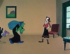 Screenshots from the 1960 King Features Productions cartoon Voo-Do To You Too