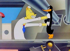 Screenshots from the 1942 Warner Bros. cartoon Conrad the Sailor