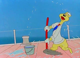 Screenshots from the 1942 Warner Bros. cartoon Conrad the Sailor