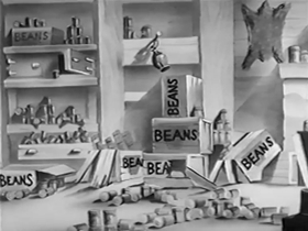 Screenshots from the 1942 Warner Bros. cartoon Daffy