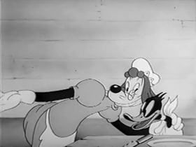 Screenshots from the 1942 Warner Bros. cartoon Daffy