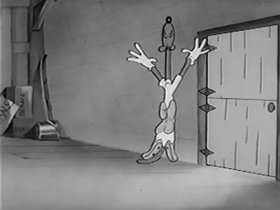 Screenshots from the 1942 Warner Bros. cartoon Daffy
