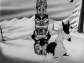 Screenshots from the 1942 Warner Bros. cartoon Daffy