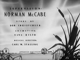 Screenshots from the 1942 Warner Bros. cartoon Daffy