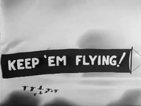 Screenshots from the 1942 Warner Bros. cartoon Daffy