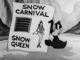 Screenshots from the 1942 Warner Bros. cartoon Daffy