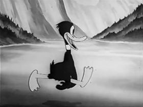 Screenshots from the 1942 Warner Bros. cartoon Daffy