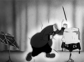 Screenshots from the 1942 Warner Bros. cartoon Hobby Horse-Laffs
