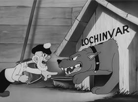Screenshots from the 1942 Warner Bros. cartoon Hobby Horse-Laffs
