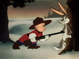 Screenshots from the 1942 Warner Bros. cartoon Fresh Hare