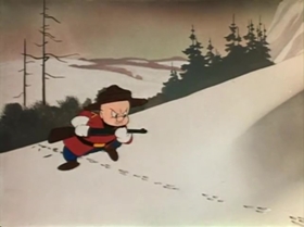 Screenshots from the 1942 Warner Bros. cartoon Fresh Hare