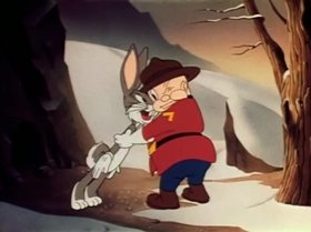 Screenshots from the 1942 Warner Bros. cartoon Fresh Hare