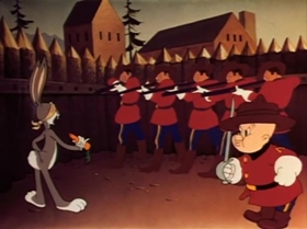 Screenshots from the 1942 Warner Bros. cartoon Fresh Hare