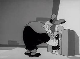 Screenshots from the 1942 Warner Bros. cartoon The Impatient Patient