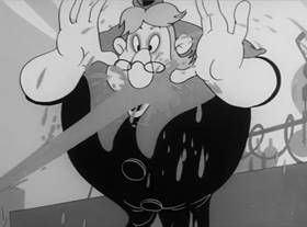 Screenshots from the 1942 Warner Bros. cartoon The Impatient Patient