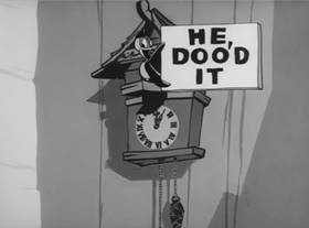 Screenshots from the 1942 Warner Bros. cartoon The Impatient Patient