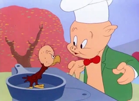 Screenshots from the 1942 Warner Bros. cartoon My Favorite Duck