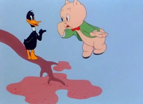 Screenshots from the 1942 Warner Bros. cartoon My Favorite Duck
