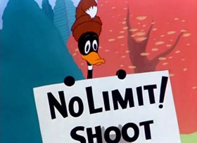 Screenshots from the 1942 Warner Bros. cartoon My Favorite Duck