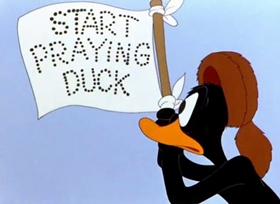 Screenshots from the 1942 Warner Bros. cartoon My Favorite Duck