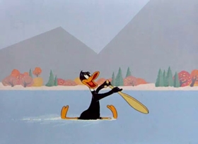 Screenshots from the 1942 Warner Bros. cartoon My Favorite Duck