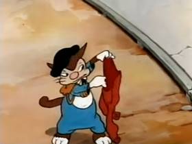 Screenshots from the 1942 Terrytoons cartoon The Torrid Toreador