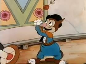Screenshots from the 1942 Terrytoons cartoon The Torrid Toreador