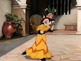 Screenshots from the 1942 Terrytoons cartoon The Torrid Toreador